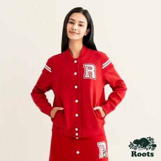 【Roots】Roots女裝- 戶外探險家系列 刺繡棒球外套(紅色)