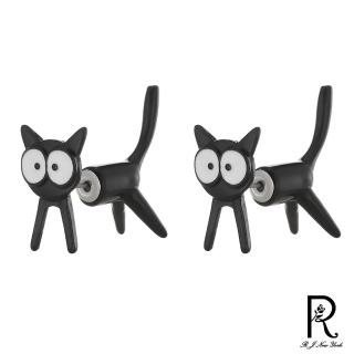 【RJ New York】立體黑貓個性動物可拆式耳環(5款可選)