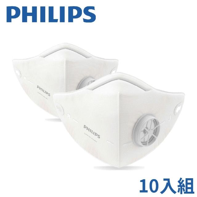 【Philips 飛利浦】智能口罩濾心10入(行動濾淨x裸感呼吸x有效濾除95%空汙花粉)