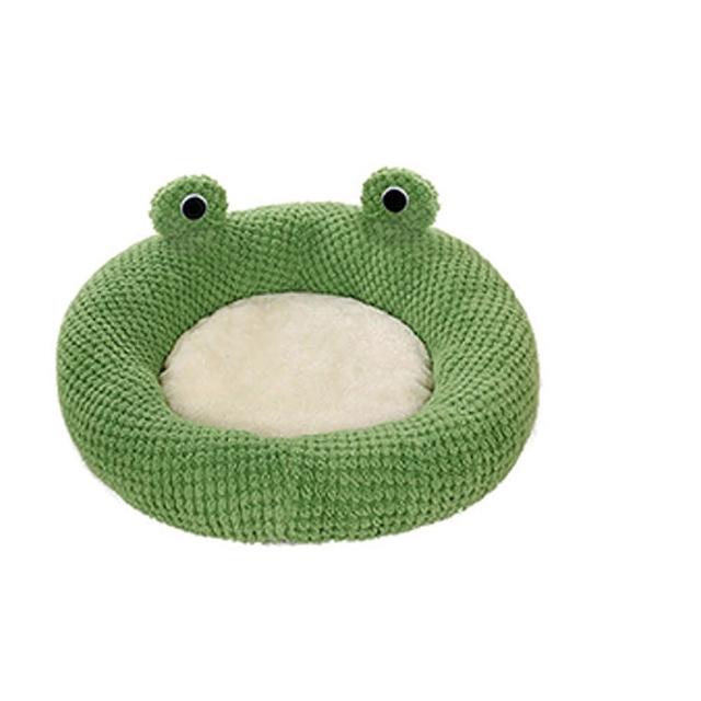 【酷博士】Q版青蛙保暖寵物窩（平面款）(寵物床 寵物墊)