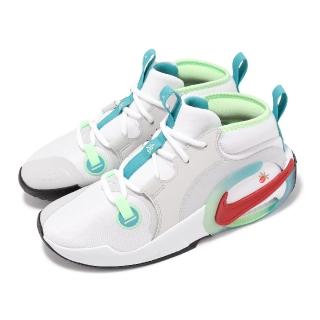 【NIKE 耐吉】籃球鞋 Air Zoom Crossover 2 SE GS 大童 女鞋 白 紅 氣墊 支撐 運動鞋(FZ5527-161)