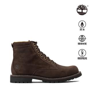 【Timberland】男款深咖啡色Redwood Falls全粒面皮革防水靴(A44P9V13)