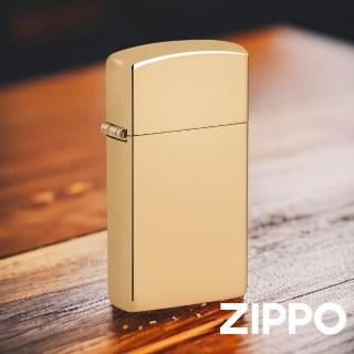 【Zippo】黃銅鏡面-窄版(美國防風打火機)