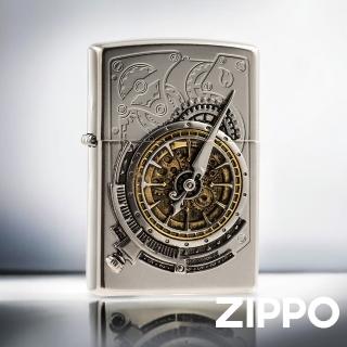 【Zippo】蒸氣龐克－齒輪懷錶-銀(美國防風打火機)