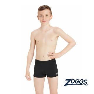 【Zoggs】青少男素面黑四角泳褲(泡湯/溫泉/游泳/衝浪/玩水/海邊/男童/大童)
