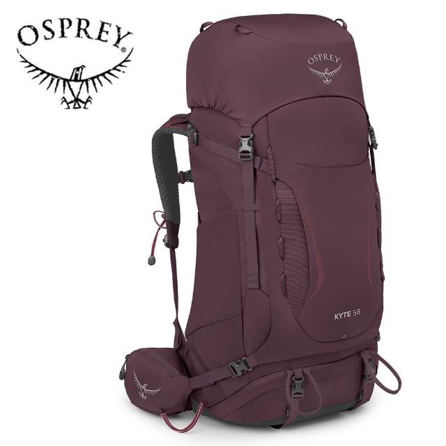 【Osprey】Kyte 58 輕量登山背包 附背包防水套 女款 接骨木莓紫(健行背包 徙步旅行 登山後背包)