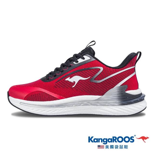 【KangaROOS】男 RUN DASH 科技機能跑鞋 流線優雅 支撐穩定 輕量透氣(紅-KM41362)