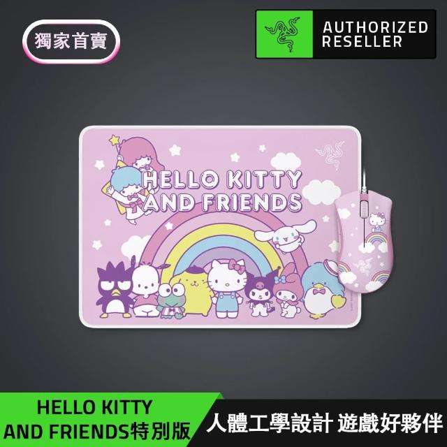 【Razer 雷蛇】DeathAdder Essential奎蛇滑鼠+重裝甲蟲滑鼠墊(Hello Kitty And Friends特別版)