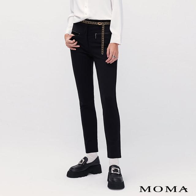 【MOMA】率性合身九分褲(黑色)