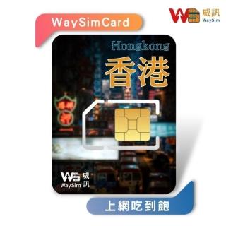 【威訊WaySim】香港/澳門 4G高速 吃到飽網卡 1天(旅遊網卡 漫遊卡 吃到飽網卡 4G高速網卡)