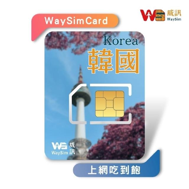 【威訊WaySim】韓國 4G高速 吃到飽網卡 3天(旅遊網卡 漫遊卡 吃到飽網卡 高速上網卡)