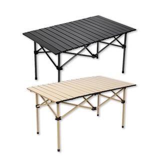 【Carries Outdoor】露營桌 蛋捲桌 野餐桌 戶外桌 碳鋼 可折疊 高品質 加贈收納袋(95*55*50cm)