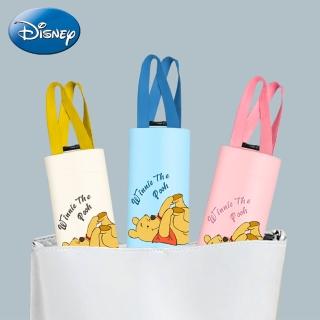 【Disney 迪士尼】萌趣小熊維尼三折自動黑膠晴雨傘摺疊傘(防曬傘 陽傘)