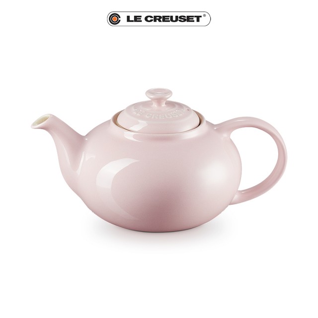 【Le Creuset】瓷器中式茶壺1.3L(雪紡粉)