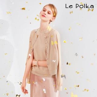 【Le Polka】香檳金無袖針織上衣-女
