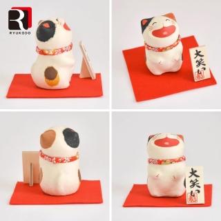 【RYUKODO龍虎堂】日本手工製和紙大笑開運擺飾(三花貓咪款)