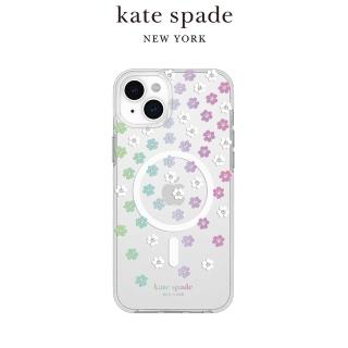 【KATE SPADE】iPhone 15 Plus MagSafe 精品手機殼 幻彩小花(磁吸)