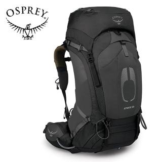 【Osprey】Atmos AG 50 登山背包 50L 男款 黑色(健行背包 徙步旅行 登山後背包)