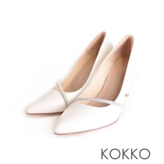 【KOKKO 集團】璀璨閃耀唯美細高跟鞋(白色)