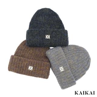 【KAI KAI】馬海毛螺紋毛線帽(男款/女款 混色針織毛帽 保暖舒適 休閒百搭帽子)