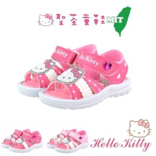 【HELLO KITTY】14-19cm兒童鞋 愛心造型輕量減壓休閒涼鞋(粉.桃色)