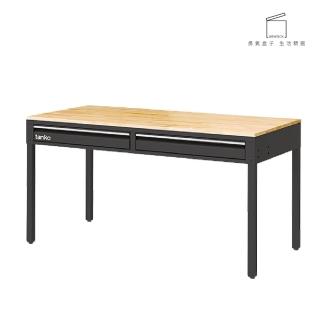 【TANKO 天鋼】WET-4102W 雙抽屜多功能桌 黑 120x61 cm(工業風桌子 原木桌 書桌 耐用桌 辦公桌)