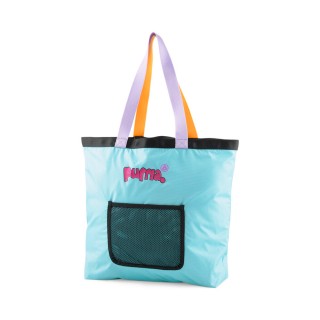【PUMA】包包 手提包 肩背包 女 男 中性款 8enjamin系列購物袋 運動 休閒 藍色(07982001)