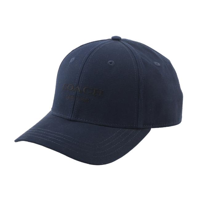 【COACH】刺繡標誌棉質棒球帽(海軍藍)
