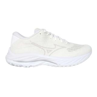 【MIZUNO 美津濃】WAVE RIDER 27 SSW 女慢跑鞋-路跑 運動鞋 白米白(J1GD237573)