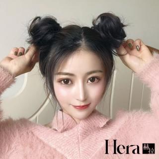 【HERA 赫拉】雙丸子包包頭假髮髮圈 H111110104(一入組 髮飾 髮圈)