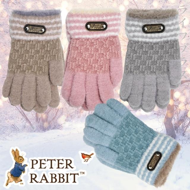 【PETER RABBIT 比得兔】兒童毛口保暖針織手套-15cm-GL5624(4雙入)