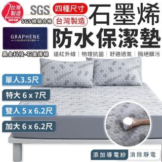【藍貓】石墨烯防水保潔墊-雙人標準保潔墊(台灣製造/100%防水/透氣防保潔墊)