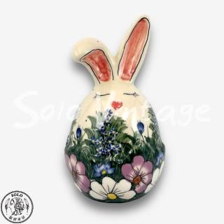 【SOLO 波蘭陶】Kalich 波蘭陶 18CM 兔子擺飾 絢麗紫花園系列