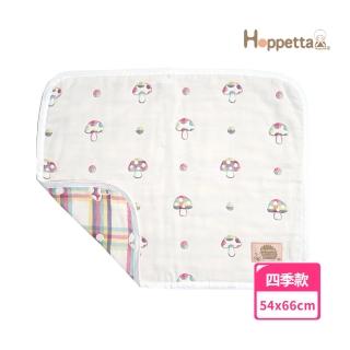 【Hoppetta】彩虹蘑菇六層紗被(S被90×70cm日本製冬暖夏涼四季款)