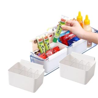 【日本SP SAUCE】冰箱冷藏-卡扣式分隔收納盒(4入組)