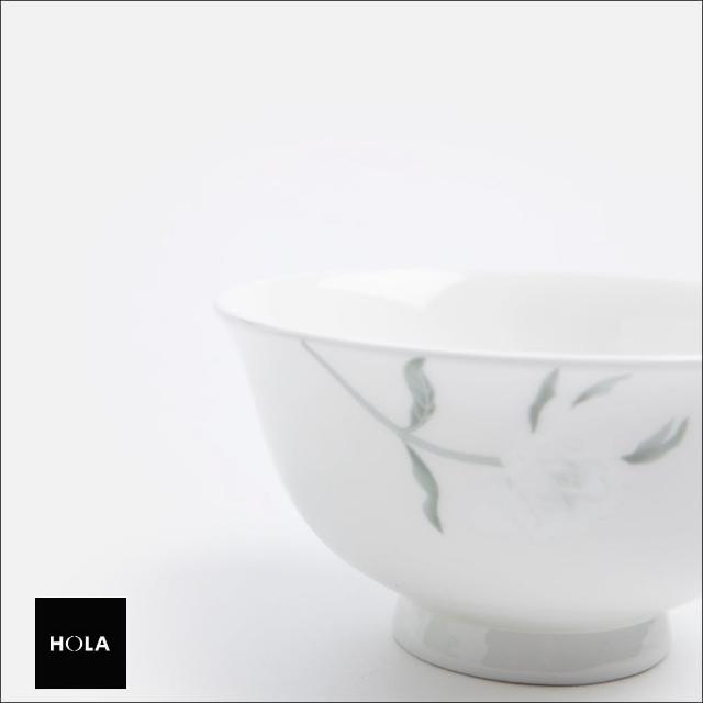【HOLA】斯凱勒骨瓷飯碗11.9cm 花影白