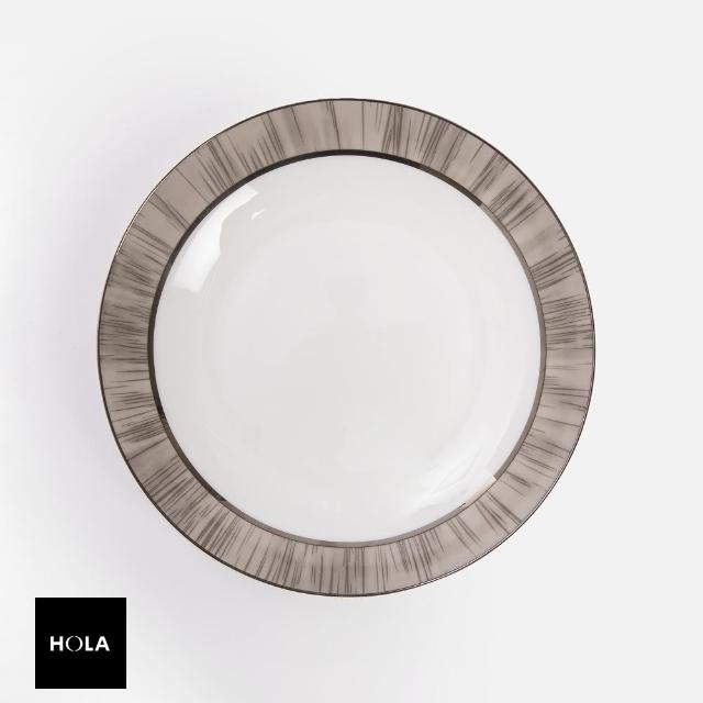 【HOLA】凱特骨瓷餐盤 21.7cm 灰白