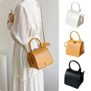 【LEESA】皮革小眾設計\醫生包\女生包包\肩背包\斜背包\女生手提包\韓國包包\方包\黑色包包\黃色包包