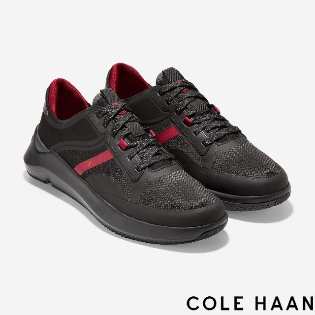【Cole Haan】ZG WINNER TENNIS SNEAKER休閒網球鞋(黑/緋紅-C34451)