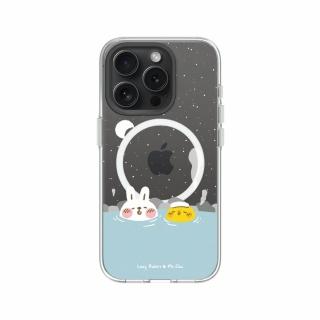 【RHINOSHIELD 犀牛盾】iPhone 12系列 Clear MagSafe兼容 磁吸透明手機殼/泡溫泉(懶散兔與啾先生)