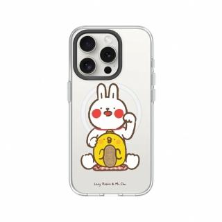 【RHINOSHIELD 犀牛盾】iPhone 12系列 Clear MagSafe兼容 磁吸透明手機殼/招財(懶散兔與啾先生)