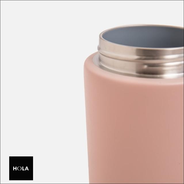 【HOLA】手提陶瓷易潔層保溫杯 500mL 礦石粉