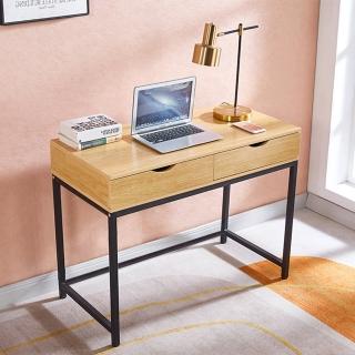 【HappyLife】簡約雙抽書桌 100公分 Y11530(電腦桌 工作桌 化妝台 梳妝台 桌子 辦公桌 木頭桌子 餐桌)