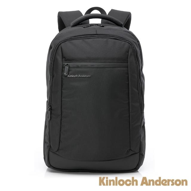 【Kinloch Anderson】菁英姿態 極簡造型大容量前袋拉鍊後背包(黑色)