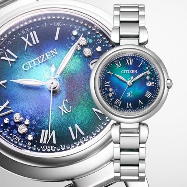 【CITIZEN 星辰】xC系列 千彩之海 限定鈦金屬光動能鑽石腕錶-35.5mm(ES9460-61L)