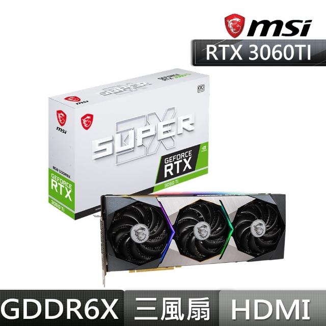 【MSI 微星】GeForce RTX 3060 Ti SUPER 3X 8GD6X OC 顯示卡