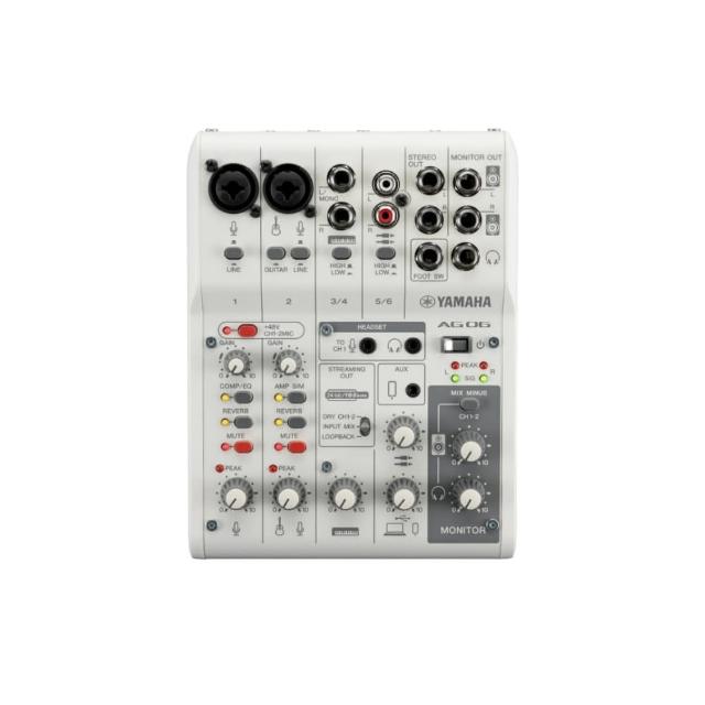 Yamaha 山葉音樂】AG06 mk2 專業USB 錄音介面混音器黑/ 白色款- momo