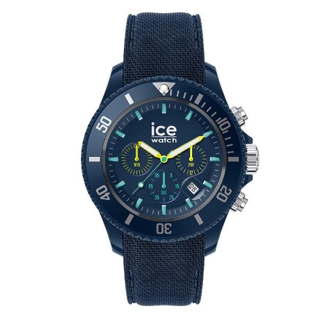 Ice-Watch】三眼計時活力系列44mm CH(深藍編織矽膠錶帶) - momo購物網