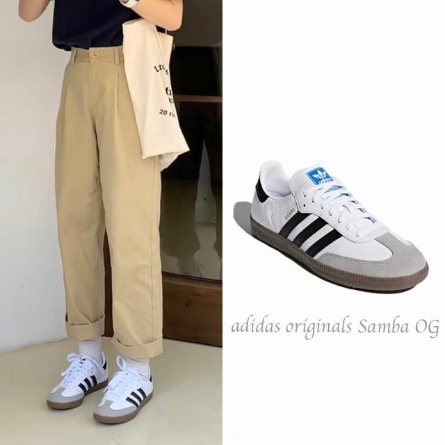 adidas 愛迪達】Originals Samba OG 男鞋女鞋白色焦糖底經典復古