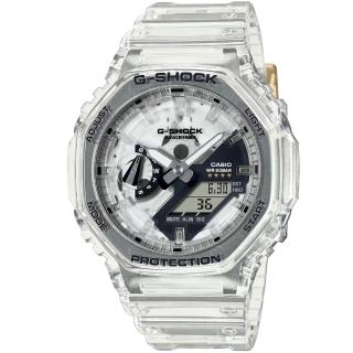 【CASIO 卡西歐】西歐40周年Clear Remix G-SHOCK 電子錶(GA-2140RX-7A 台灣公司貨)